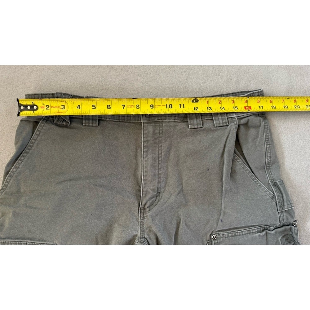 Duluth Trading Flex Fire Hose Cargo Pants Mens 36x34 Olive Green Workwear Util - Picture 8 of 12